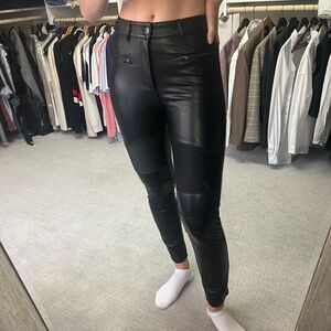 Coated Thermal Skinny Biker Leggings S